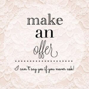Make An Offer Graphic Sign - Light Blush Text Print